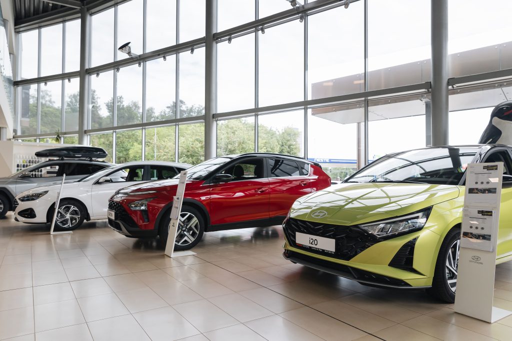 Hyundai automašīnas salonā